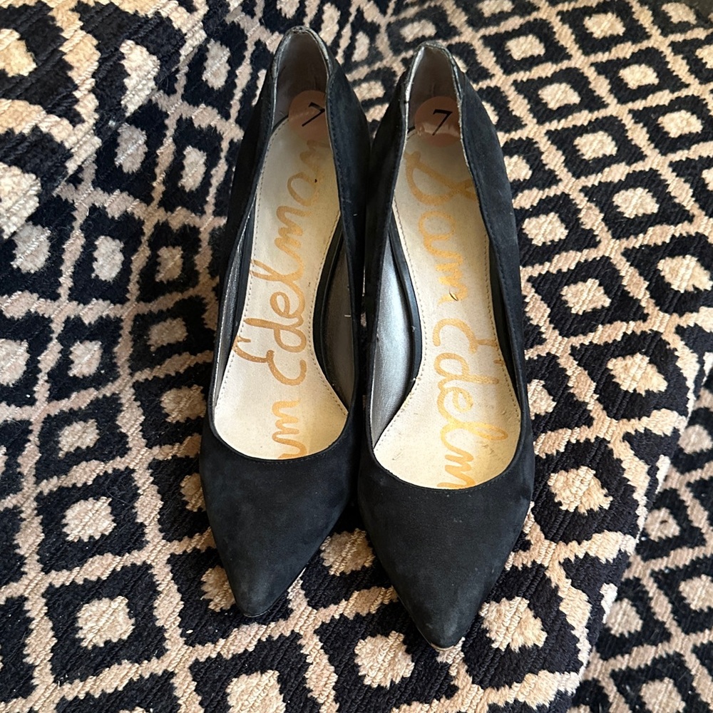 Sam Edelman Black Suede Heels